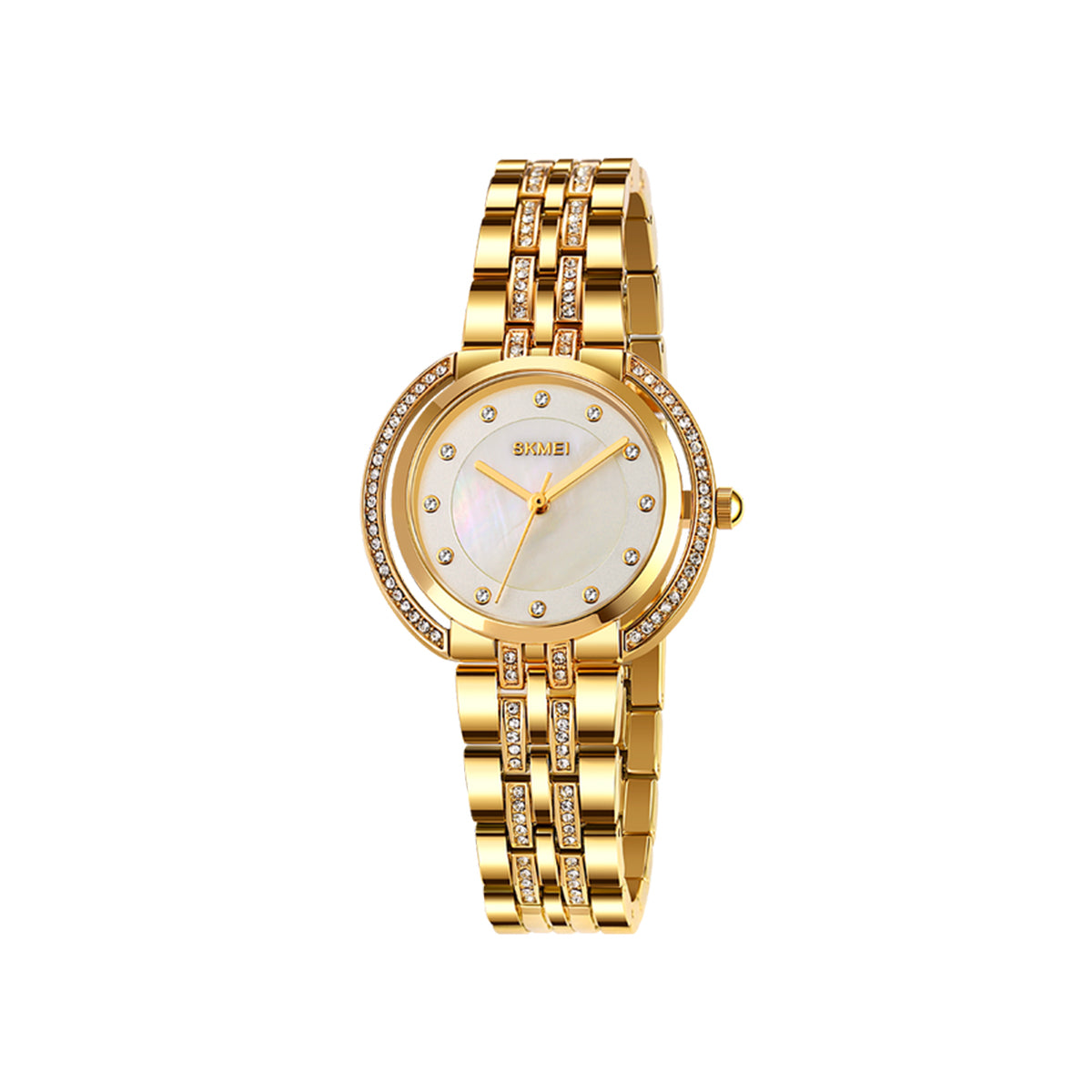 SKMEI 1979 Analog Quartz Luxury Special Ladies Watch-Gold