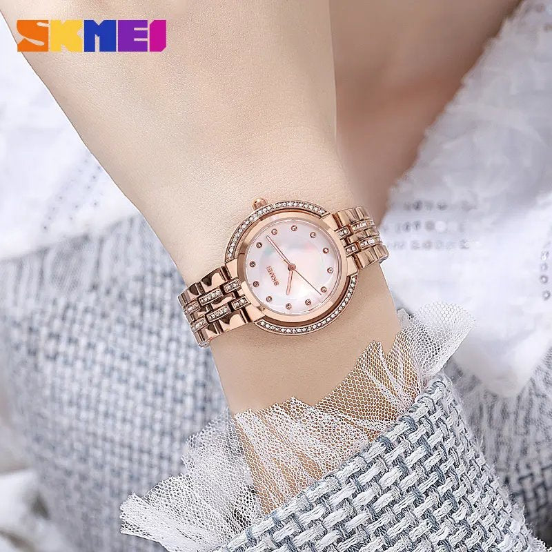 SKMEI 1979 Analog Quartz Luxury Special Ladies Watch-Rose Gold