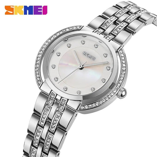 SKMEI 1979 Analog Quartz Luxury Special Ladies Watch-Silver