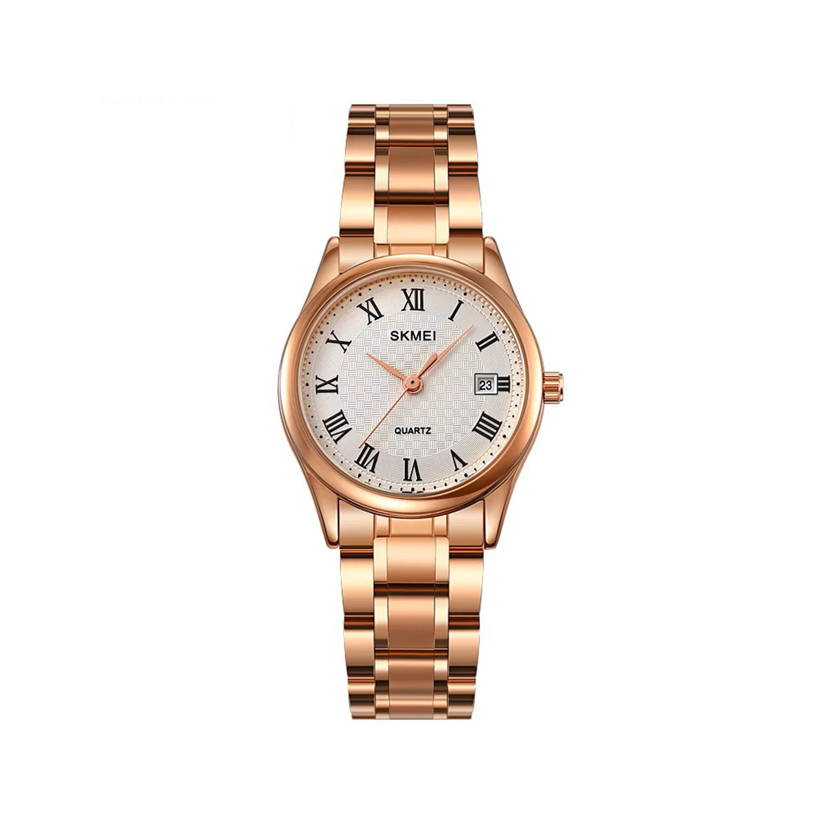SKMEI 2178 Luxury Quartz Stainless Steel Rhinestone Ladies Watch-Rose Gold