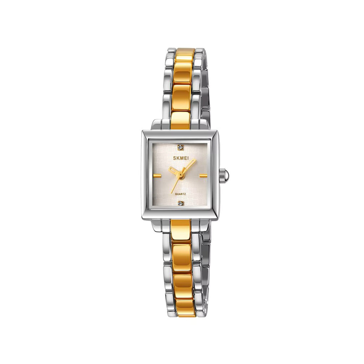 SKMEI 2315 Vintage Stainless Steel Ladies Watch-Silver Gold