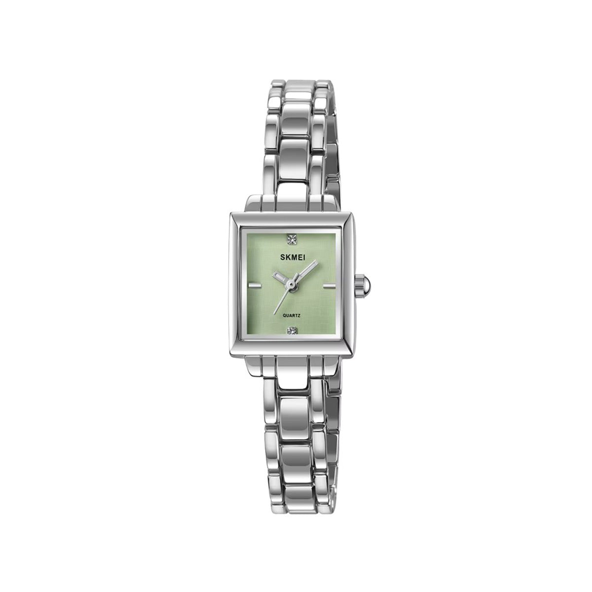 SKMEI 2315 Vintage Stainless Steel Ladies Watch-Silver Green