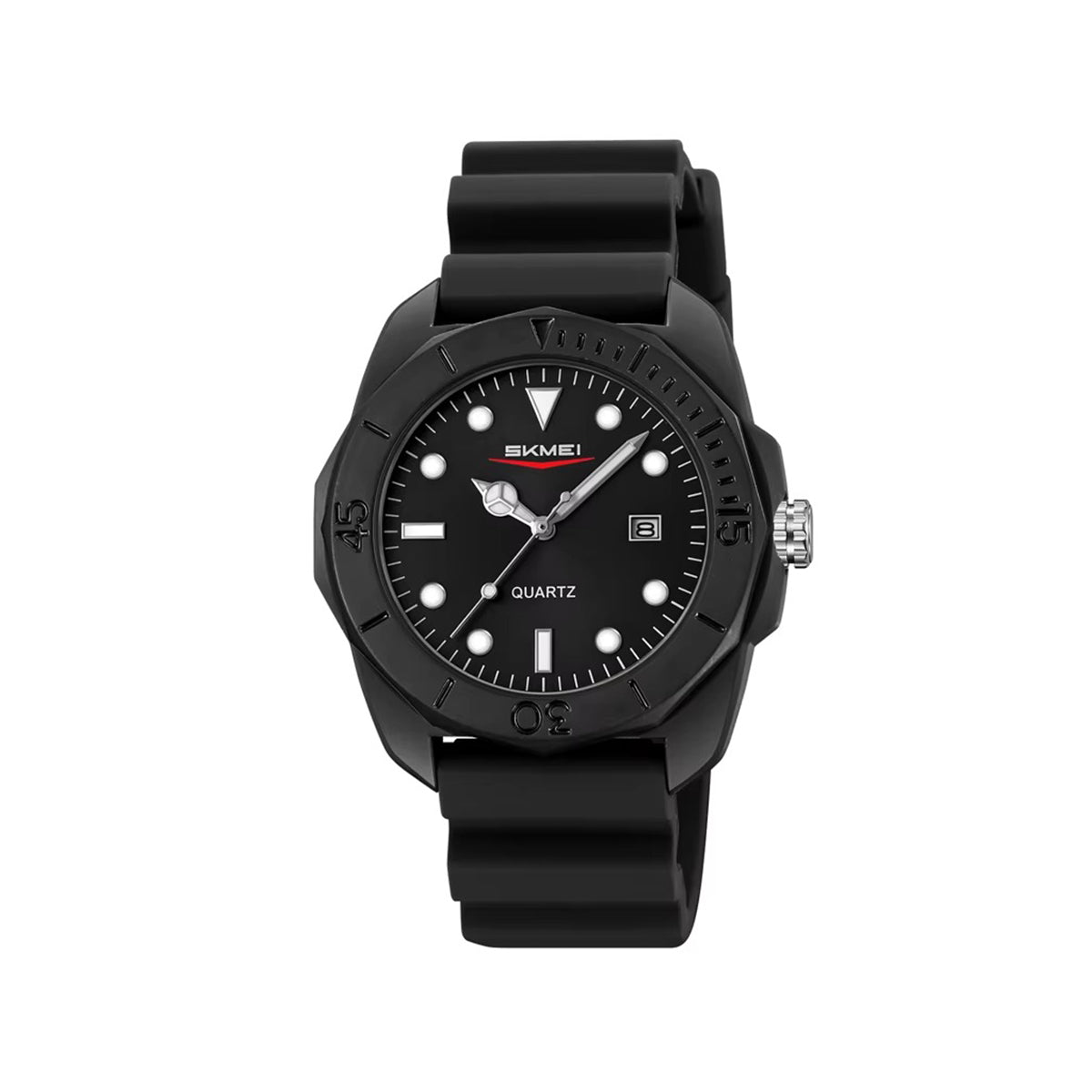 SKMEI 2393 New Quartz Luminous Sports Men's Watch-Black