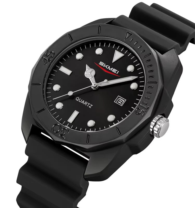 SKMEI 2393 New Quartz Luminous Sports Men's Watch-Black