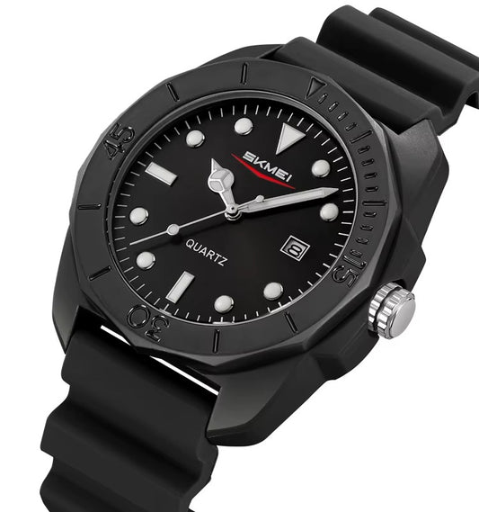 SKMEI 2393 New Quartz Luminous Sports Men's Watch-Black