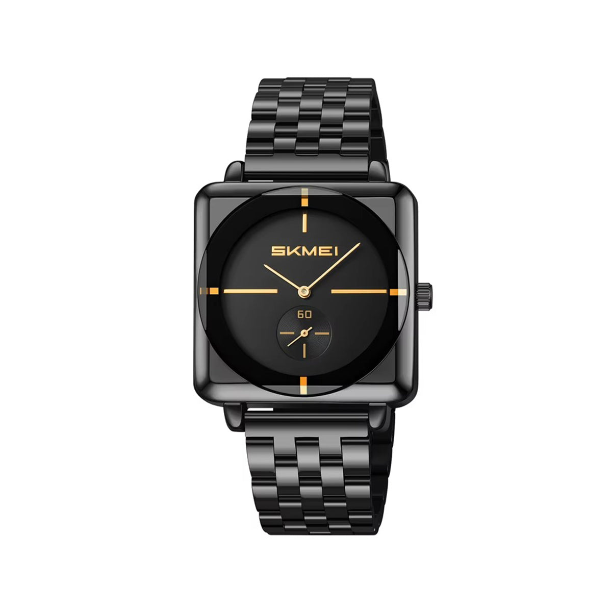 SKMEI 2413 Luxury Stainless Steel Quartz Men's Watch-Black