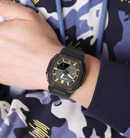 SKMEI 2438 World Time Multi-Functional Sports Men's Watch-Green