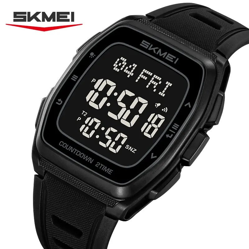 SKMEI 2441 New Waterproof Sports Digital Silicon Watch For Men-Black
