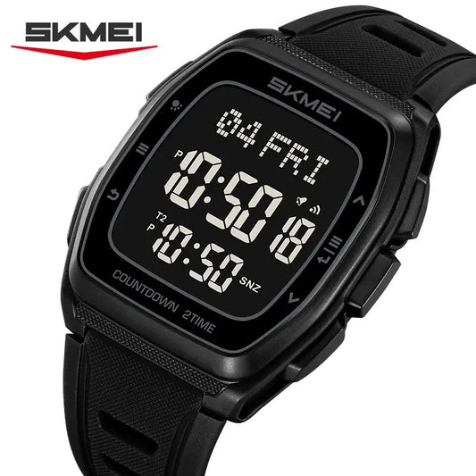 SKMEI 2441 New Waterproof Sports Digital Silicon Watch For Men-Black