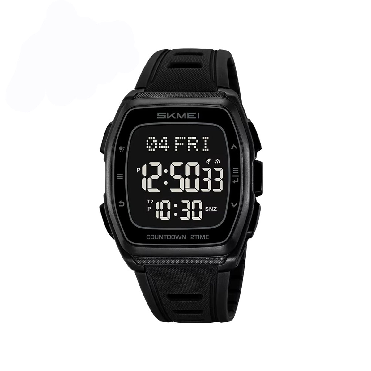 SKMEI 2441 New Waterproof Sports Digital Silicon Watch For Men-Black