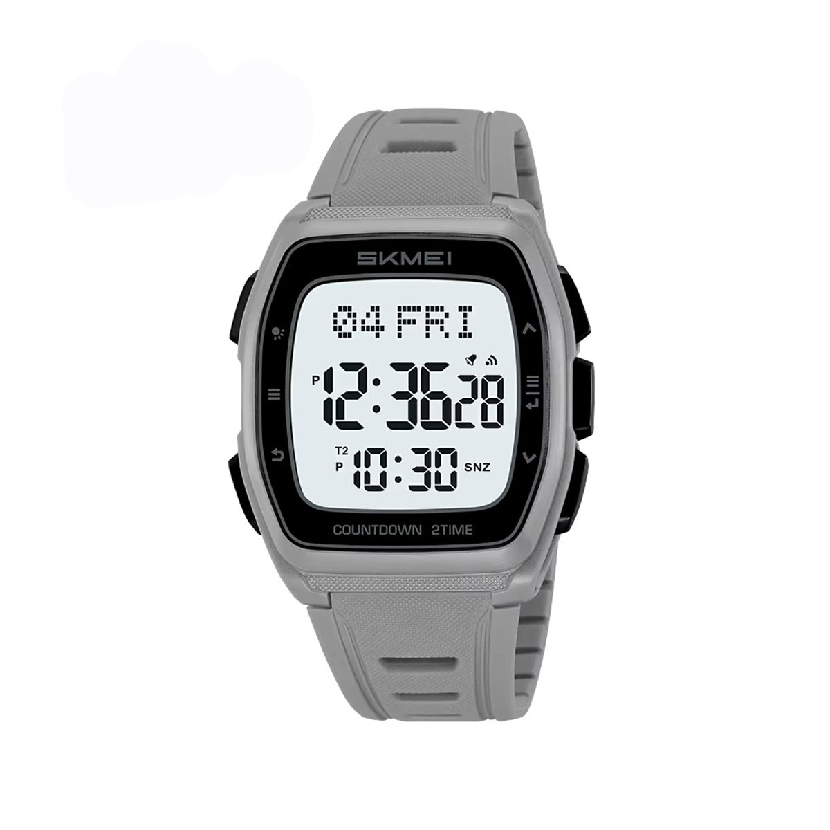 SKMEI 2441 New Waterproof Sports Digital Silicon Watch For Men-Gray