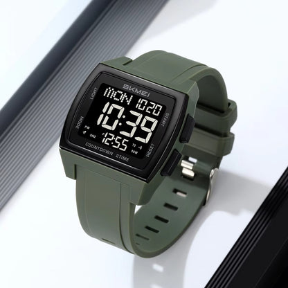 SKMEI 2453 Square Big Numbers Dial Digital Men’s Watch