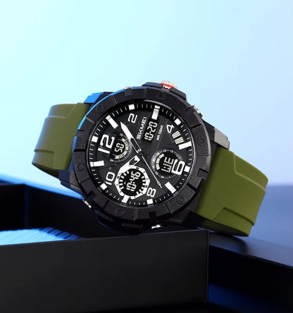 SKMEI 2487 Digital Silicon Band Sports Men’s Watch-Green