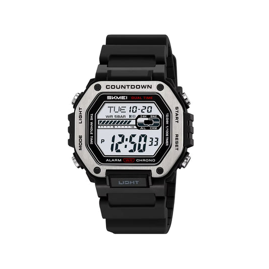 SKMEI 2522 New Electronic Sports Men's Watch-Black