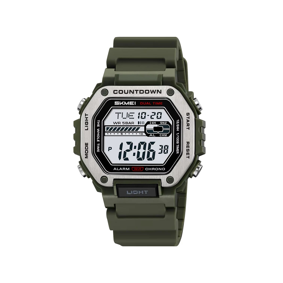SKMEI 2522 New Electronic Sports Men's Watch-Green