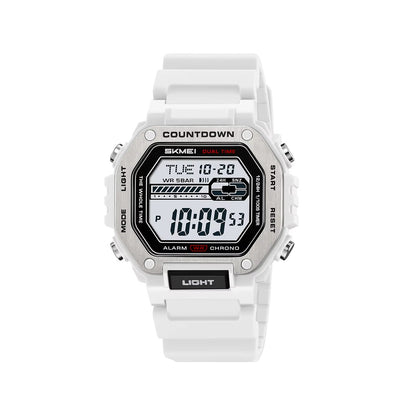 SKMEI 2522 New Electronic Sports Men's Watch-White