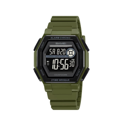 SKMEI 2552 Multi-Functional Digital Sports Men's Watch-Green