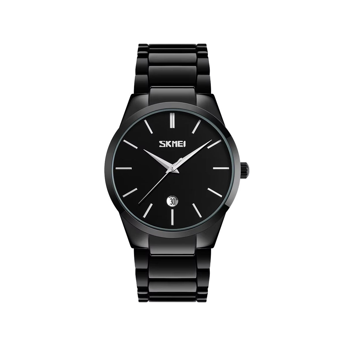 SKMEI 9140 Classic Stainless Steel Quartz Men's Watch-Black