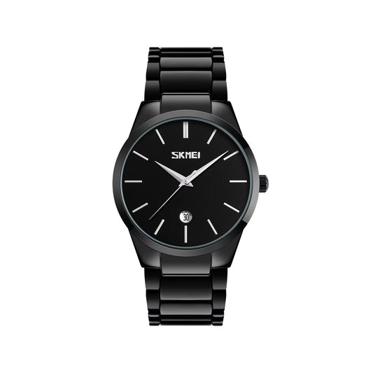SKMEI 9140 Classic Stainless Steel Quartz Men's Watch-Black