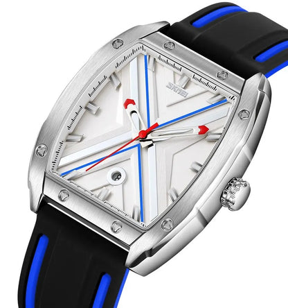 SKMEI 9364 Quartz Waterproof Silicone Strap Date Men's Watch-Blue