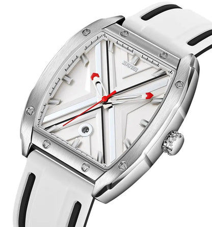 SKMEI 9364 Quartz Waterproof Silicone Strap Date Men's Watch-White