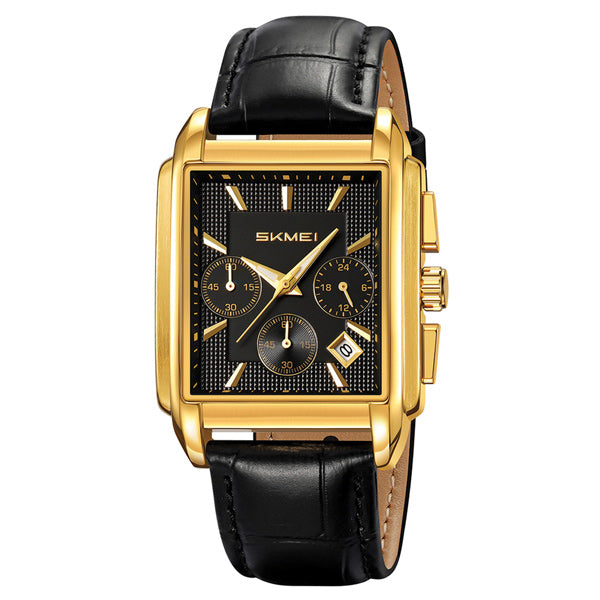 SKMEI 2339 Gold Black Luxury water Resistant stainless-steel Top-Quality Men’s watch