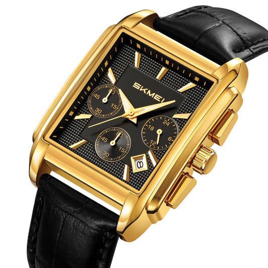 SKMEI 2339 Gold Black Luxury water Resistant stainless-steel Top-Quality Men’s watch