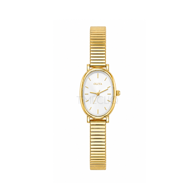 OLIYA 2015 Vintage Oval Watch Golden Chain Edition-White Dial