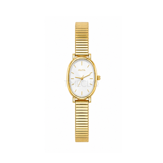 OLIYA 2015 Vintage Oval Watch Golden Chain Edition-White Dial