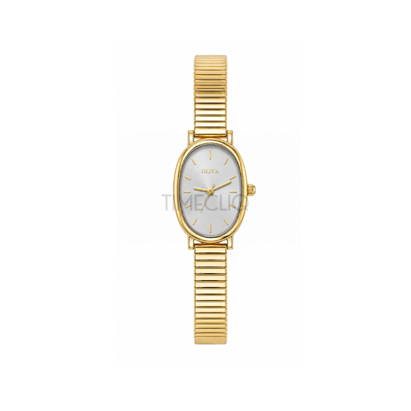 OLIYA 2015 Vintage Oval Watch Golden Chain Edition-Grey Dial