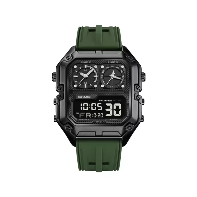 SKMEI 2580 Men's Dual Display Sports Watch – Green