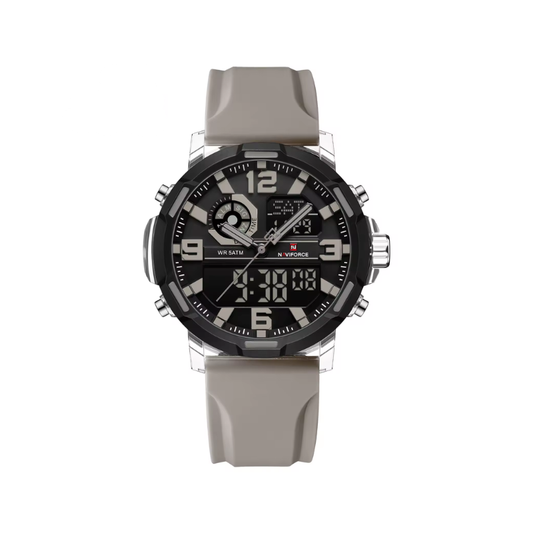 NAVIFORCE NF7130 Dual Display Men’s Sports Watch- Grey