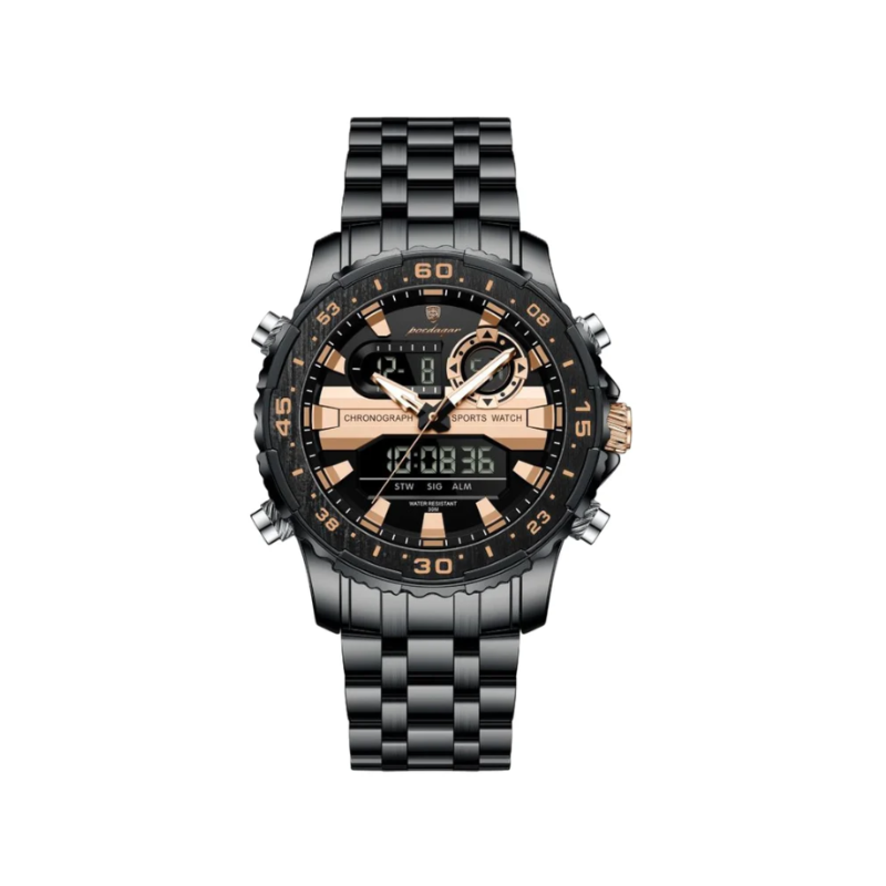 POEDAGAR E122 Luxury LED Men's Watch - Copper