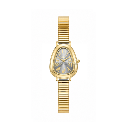 Oliya 2016S Women’s Retro Serpentine Band Gold Watch – Grey Dial