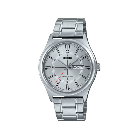 Casio Enticer MTP-V006D-7C Men's White Dial Stainless Steel Watch