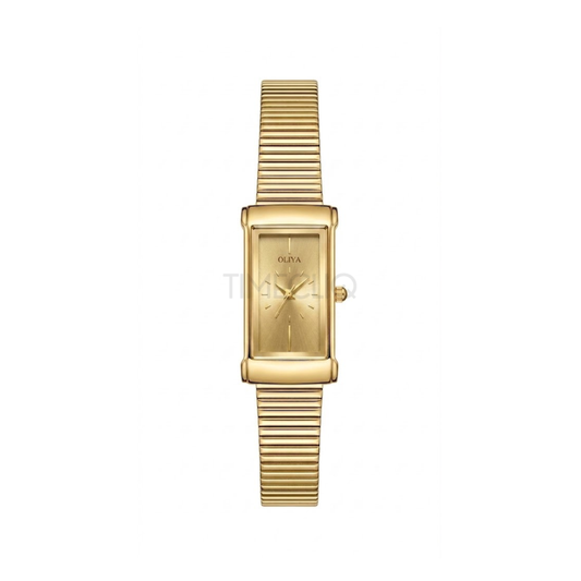 Oliya 55182 Ladies Ladies Serpentine Band Watch- Gold Dial