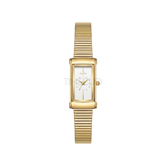 Oliya 55182 Ladies Ladies Serpentine Band Watch- White Dial