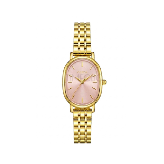 Oliya 2015 Women’s Gold Chain-Light Pink Dial