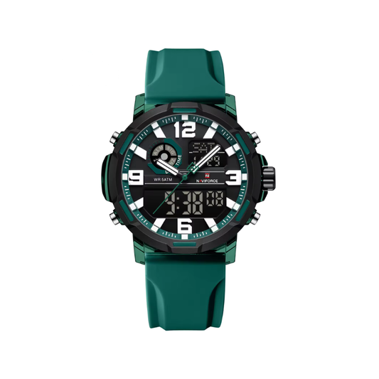 NAVIFORCE NF7130 Dual Display Men’s Sports Watch- Teal Green