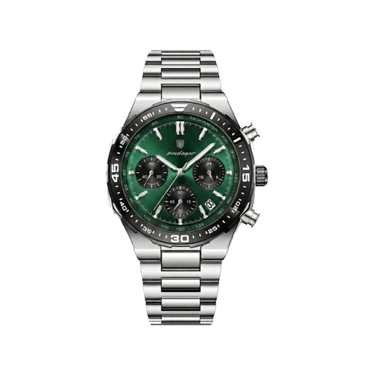 POEDAGAR 697 Men's Quartz Chronograph Watch - Green