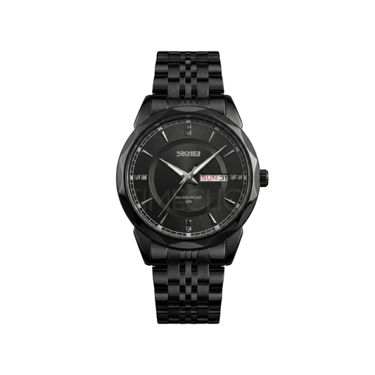 SKMEI 9268 japan movement quartz Stainless Steel Wristwatch for Men’s- Black