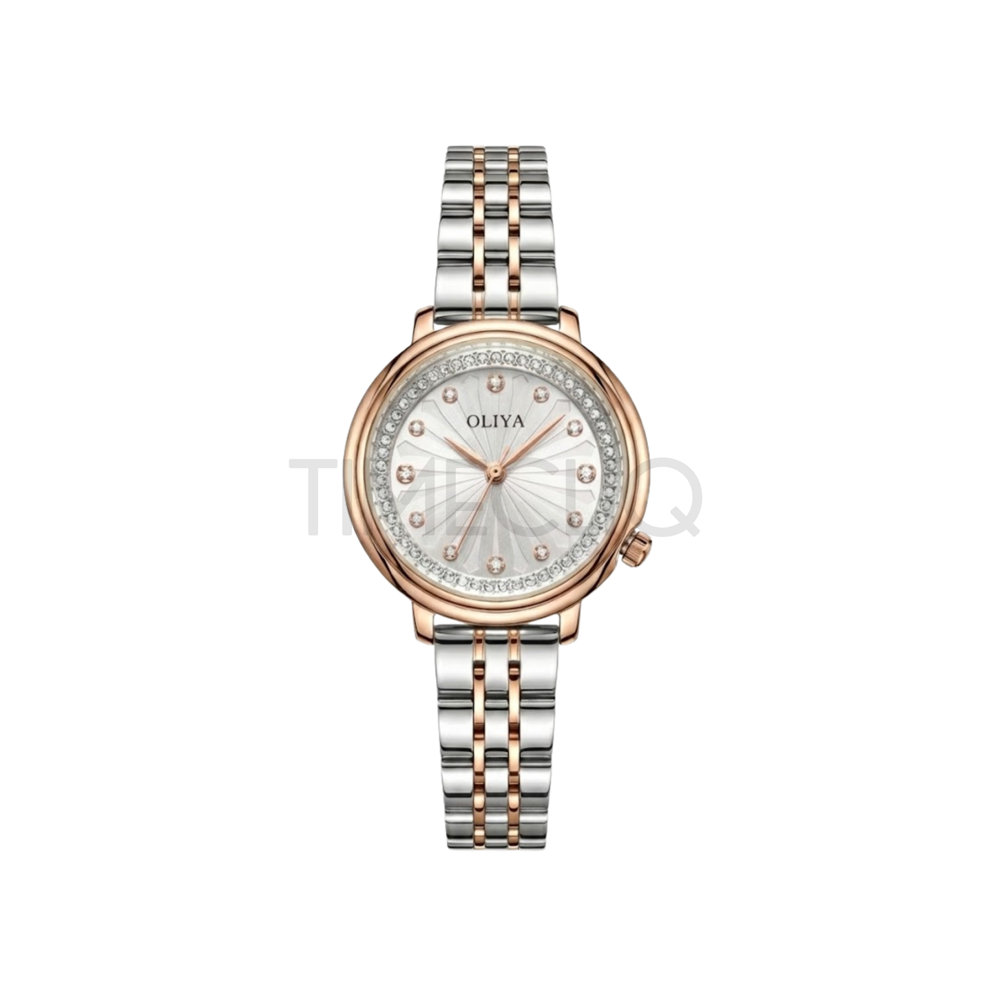 Oliya 889 White Dial Two-Tone Women’s Watch.