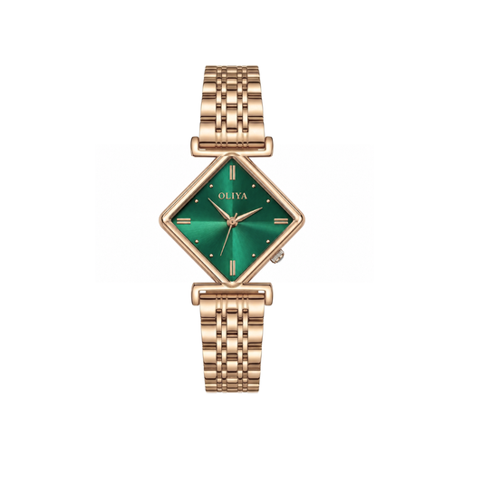 Oliya 6819 Women’s Gold Watch – Green Dial