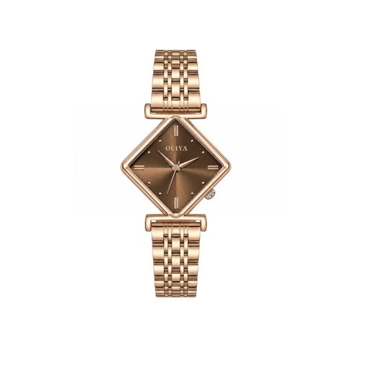 Oliya 6819 Women’s Gold Watch – Brown Dial