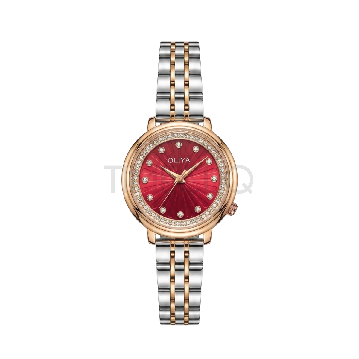 Oliya 889 Red Dial Two-Tone Women’s Watch. – Timecliq