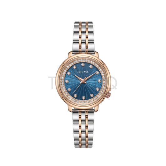 Oliya 889 Blue Dial Two-Tone Women’s Watch.