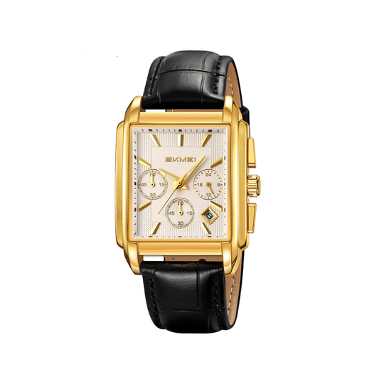 SKMEI 2339 Gold White Luxury water Resistant stainless-steel Top-Quality Men’s watch