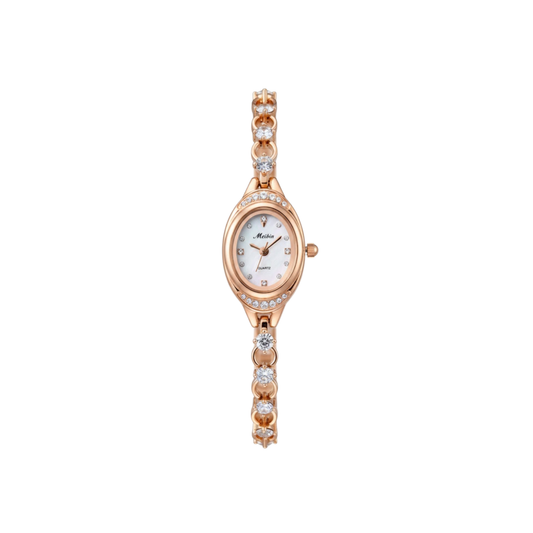 MEIBIN M1781L Luxury Diamond Bracelet Ladies Watch-Rose gold