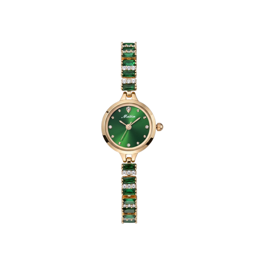 MEIBIN M1690L Luxury Crystal Bracelet Ladies Watch-Green