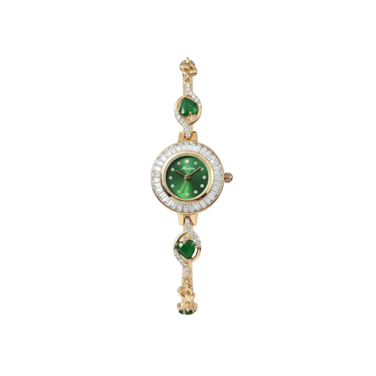 MEIBIN M1699L Luxury Crystal Bracelet Ladies Watch-Green